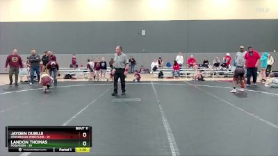 88 lbs Round 4 (6 Team) - Landon Thomas, Poquoson vs Jayden Duruji, Crossroads Wrestling