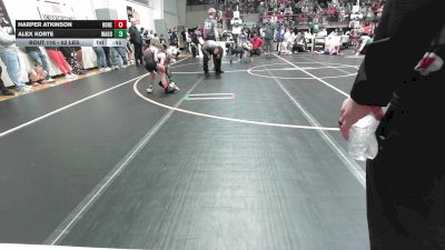 52 lbs Semifinal - Harper Atkinson, Honey Badgers Wrestling Club vs Alex Korte, Wagoner Takedown Club