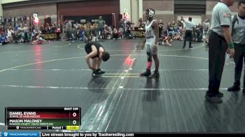 112 lbs Round 2 - Mason Maloney, Madison County Youth Wrestling vs Daniel Evans, School Of Hard Knocks