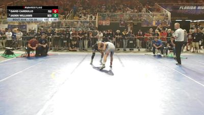 120 3A Champ. Round 1 - DAVID CARDULLO, Palm Harbor University vs Jaden Williams, Wellington Community Hs