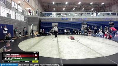 40 lbs Round 3 - Lukas Williams, Middleton Wrestling Club vs Atlas Mestrovich, Unattached