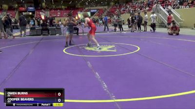 120 lbs Champ. Round 1 - Owen Burns, OK vs Cooper Beavers, NM