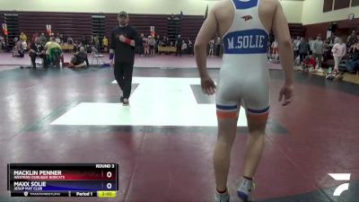 14U-9 lbs Round 3 - Maxx Solie, Jesup Mat Club vs Macklin Penner, Western Dubuque Bobcats