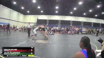 148 lbs Round 1 (4 Team) - Azlyn Villafranca, Relentless Wrestling vs Adalyn Holmes, Bad Bass