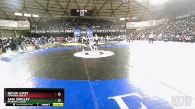 Girls 3A/4A 170 Cons. Round 5 - Jaylee Lopez, Kennewick (Girls) vs Sage Swalley, Bainbridge (Girls)