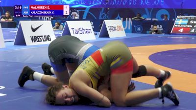 53 kg 1/4 Final - Emma Jonna Denise Malmgren, Sweden vs Vanesa Kaladzinskaya, Individual Neutral Athletes