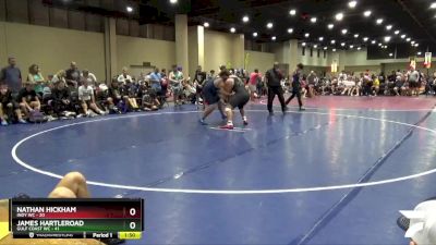 285 lbs Quarters & 3rd Wb (32 Team) - James Hartleroad, Gulf Coast WC vs Nathan Hickham, Indy WC