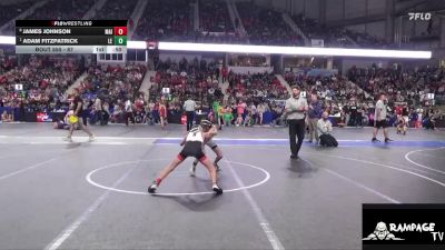 67 lbs Quarterfinal - Adam Fitzpatrick, Lawrence Elite vs James Johnson, Maize