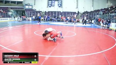 108 lbs Champ. Round 2 - Anthony Valls, Chenango Valley Sr HS vs Hunter Simonds, Williamson Hs