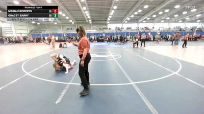 114 lbs 5th Place - Mariah Roberts, VA vs Gracey Barry, MI