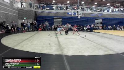 75/HWT Quarterfinal - Hailliee Jenkins, Emmett Wrestling Club vs Carly Cogger, Team Real Life