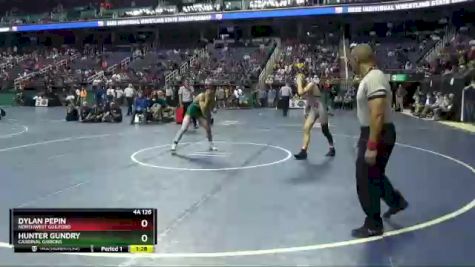 4A 126 lbs Semifinal - Hunter Gundry, Cardinal Gibbons vs Dylan Pepin, Northwest Guilford