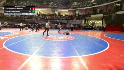 132-1A Champ. Round 1 - Ashton Crawford, Bacon County vs Vance Siburkis, Gordon Central Hs