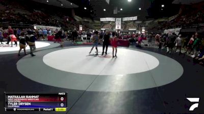 110 lbs Quarterfinal - Matiullah Rahmat, West Sacramento Wrestling Association vs Tyler Drysen, California