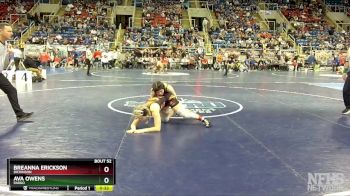 118 lbs Cons. Round 2 - Breanna Erickson, Dickinson vs Ava Owens, Fargo