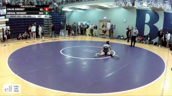 100 lbs. Cons. Round 3 - Abigail Sehnert, Northwest (Cedar Hill) vs Chloe Kirksey, Willard