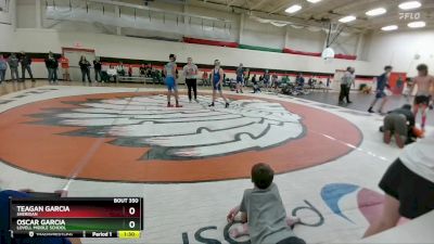 120 lbs Semifinal - Oscar Garcia, Lovell Middle School vs Teagan Garcia, Sheridan