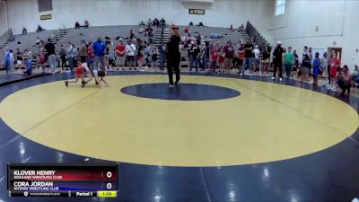 57 lbs Round 2 - Klover Henry, Highland Wrestling Club vs Cora Jordan, Intense Wrestling Club