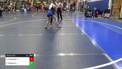 124 lbs Round Of 32 - Kaylee Cresswell, Sharpsville vs Zoe Reighard, Mt. Lebanon