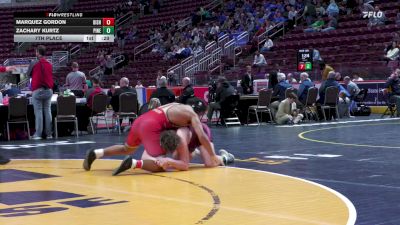 215 lbs 7th Place - Marquez Gordon, Bishop McCort vs Zachary Kurtz, Pine Grove Area