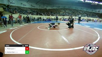 50 lbs Semifinal - Laken Peterpaul, BullTrained vs Stella McCarther, Clinton Youth Wrestling
