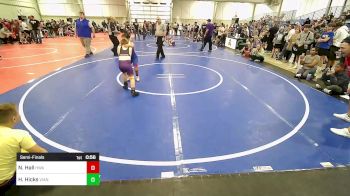 Semifinal - Nathan Hall, Hurricane Wrestling Academy vs Harbor Hicks, Vian Wrestling Club