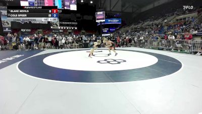 132 lbs Cons. Quarters - Blake Nevils, ID vs Cole Speer, OH