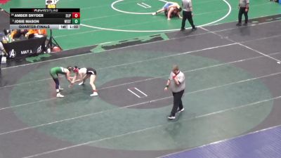 127 lbs Quarterfinal - Amber Snyder, Slippery Rock vs Josie Mason, West Greene