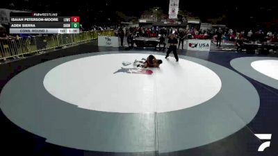 All Cadet Boys Freestyle Lower - 132 lbs Cons. Round 3 - Isaiah Peterson-Moore, Livermore Elite Wrestling Club vs Aden Sierra, Sanger High School Wrestling