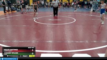 70 lbs Cons. Semi - Myles Hastings, Lowell Scott vs Conner Wolske, Kuna