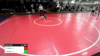 54 lbs Semifinal - Parker French, Bear Cave vs Cael Quinlin, Brush Wrestling Club