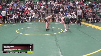 113 lbs 1st Place Match - Brandon Bickerton, Highland (Medina) vs Ayden Dodd, Perrysburg