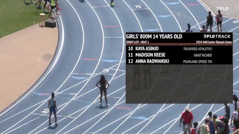 Youth Girls' 800m, Finals 1 - Age 14