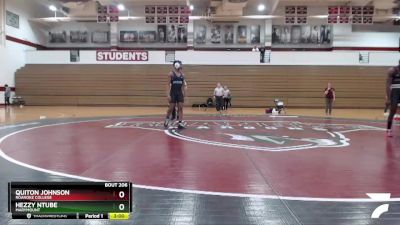 165 lbs 3rd Place Match - Quiton Johnson, Roanoke College vs Hezzy Ntube, Marymount