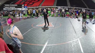 130 lbs 1st Place Match - SOBINA Clendaniel, Alaska vs Hailey Worden, Nevada