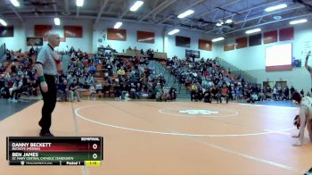 144 lbs Semifinal - Danny Beckett, Buckeye (Medina) vs Ben James, St. Mary Central Catholic (Sandusky)