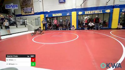 80 lbs Quarterfinal - Beau Sites, Chandler Takedown Club vs Zaiden Wilson, Pin-King All Stars