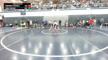 120 lbs Round 3 - Breonna Apodaca, Idaho Gold Wrestling Club vs Emily Bryant, Challis Blackheart Wrestling Club