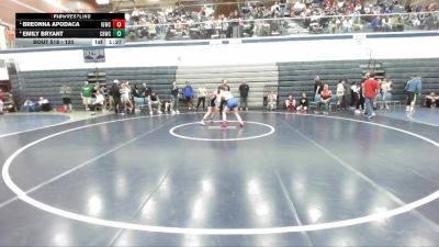 120 lbs Round 3 - Breonna Apodaca, Idaho Gold Wrestling Club vs Emily Bryant, Challis Blackheart Wrestling Club