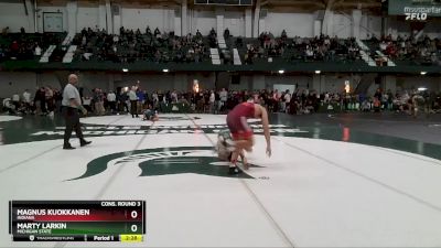 174 lbs Cons. Round 3 - Magnus Kuokkanen, Indiana vs Marty Larkin, Michigan State