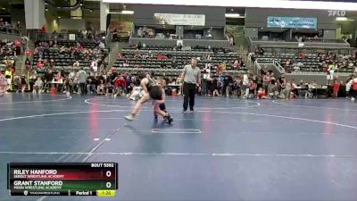 112 lbs Quarterfinal - Riley Hanford, Sebolt Wrestling Academy vs Grant Stanford, Moen Wrestling Academy