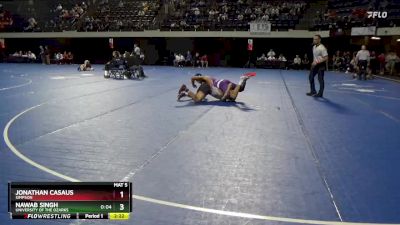 184 lbs Cons. Round 1 - Nawab Singh, University Of The Ozarks vs Jonathan Casaus, Simpson