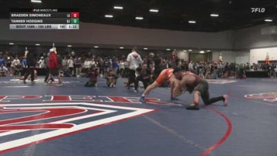 190 lbs Quarterfinal - Braeden Simoneaux, LA vs Tanner Hodgins, NJ