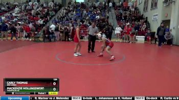 126 lbs Quarterfinal - Carly Thomas, Bob Jones vs Mackenzie Hollingsworth, Thompson HS