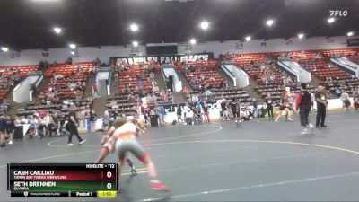 112 lbs Cons. Round 3 - Cash Cailliau, Tampa Bay Tigers Wrestling vs Seth Drennen, Olympia