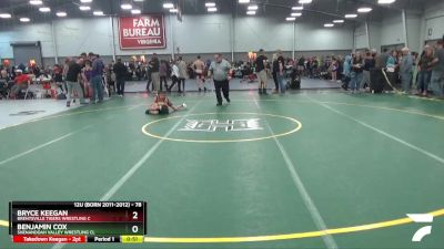 78 lbs Cons. Round 2 - Bryce Keegan, Brentsville Tigers Wrestling C vs Benjamin Cox, Shenandoah Valley Wrestling Cl