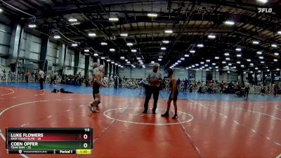 115 lbs Rd# 7- 10:45am Saturday Final Pool - Coen Opfer, Team BAM vs Luke Flowers, East Coast Elite