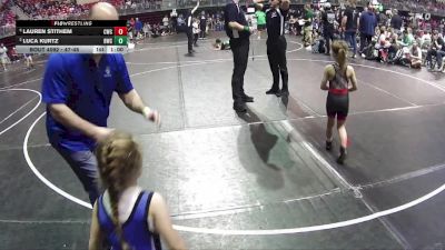 47-48 lbs 1st Place Match - Lauren Stithem, Cozad Wrestling Club vs Luca Kurtz, Bennington Wrestling Club