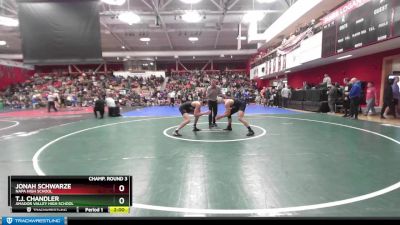 177 lbs Champ. Round 3 - Jonah Schwarze, Napa High School vs T.J. Chandler, Amador Valley High School