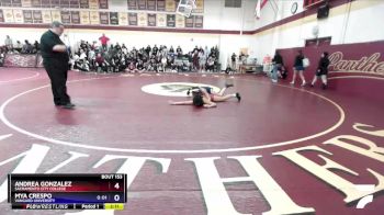 124 lbs Cons. Round 2 - Andrea Gonzalez, Sacramento City College vs Mya Crespo, Vangard University